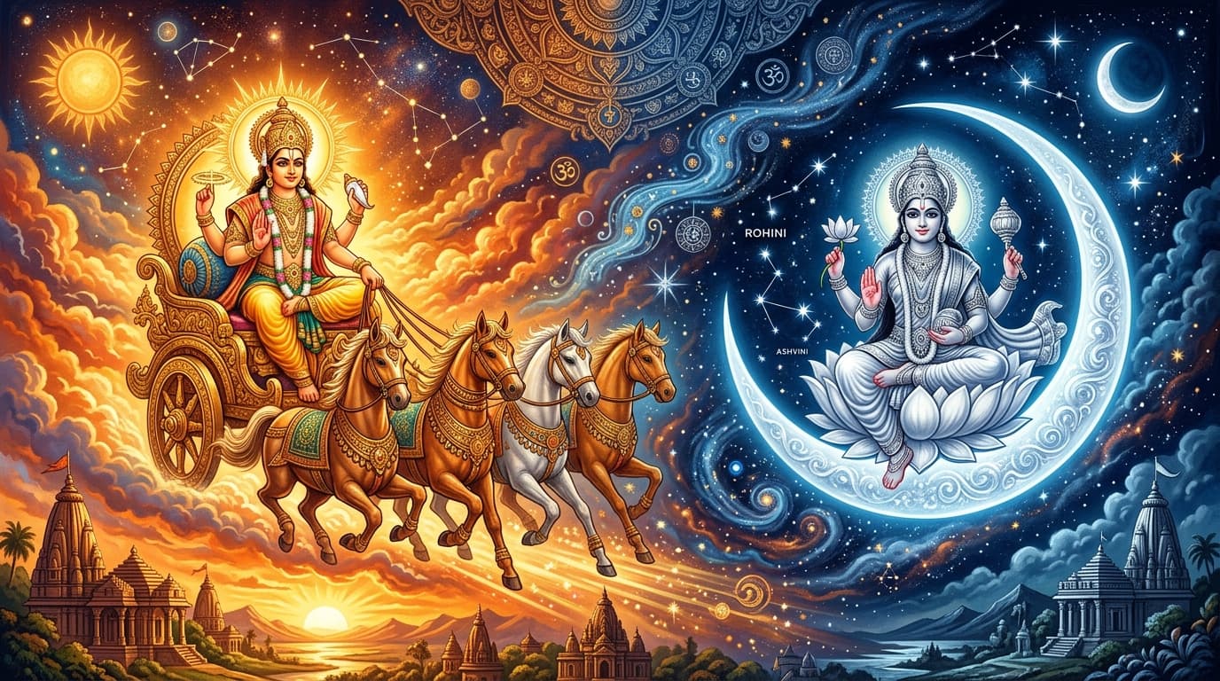 Surya and Chandra Celestial Harmony